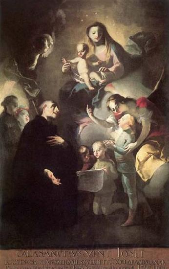 LEICHER, Felix Ivo Saint Joseph Calasantius before the Virgin France oil painting art